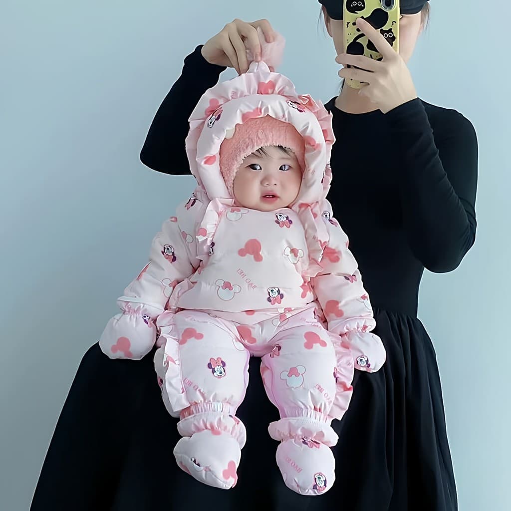 Bebê recém-nascido jaqueta de inverno macacão 0-1 anos de idade bebê menina outono inverno roupas Outing abraço roupas e