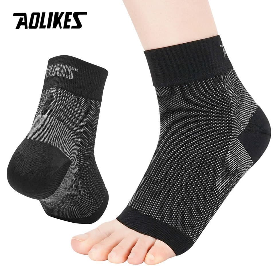 AOLIKES 1 Peça De Suporte Esportivo Para Tornozelo , Meias De Compressão Elástica Ciclismo , Fitness ,