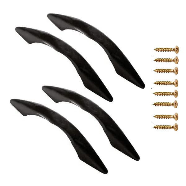 KIT COM 4 PUXADOR PRINCESS 96MM PRETO AKIO