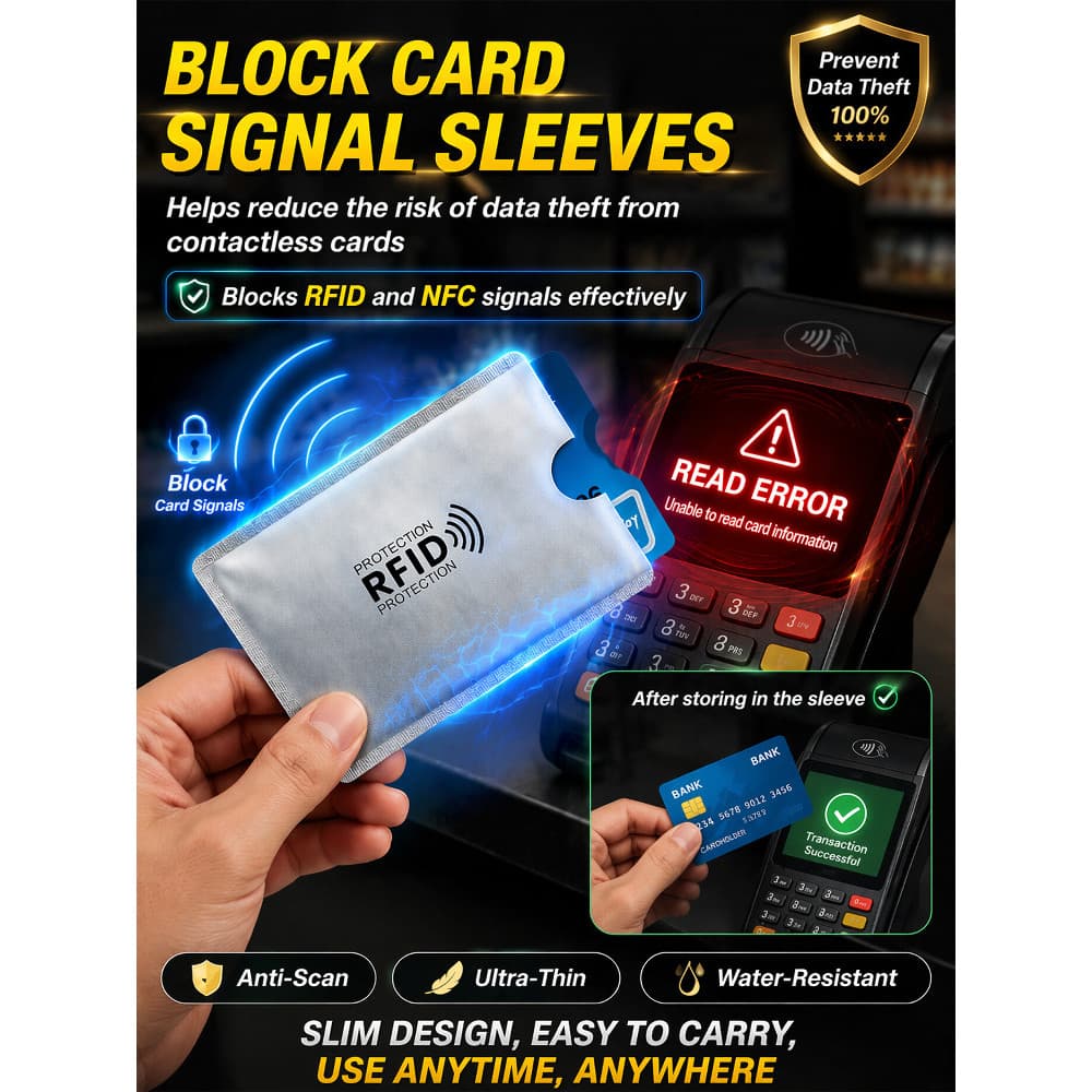 [1 Segundo de Segurança] [Evite Riscos de Fraude] Protetor de Cartão/Cartão Antifurto/RFID Seguro