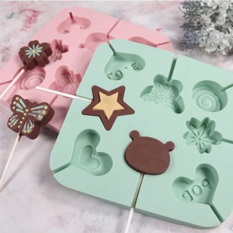 Vara de queijo resistente a altas temperaturas molde de Silicone com tampa molde de desenho animado molde de Chocolate c