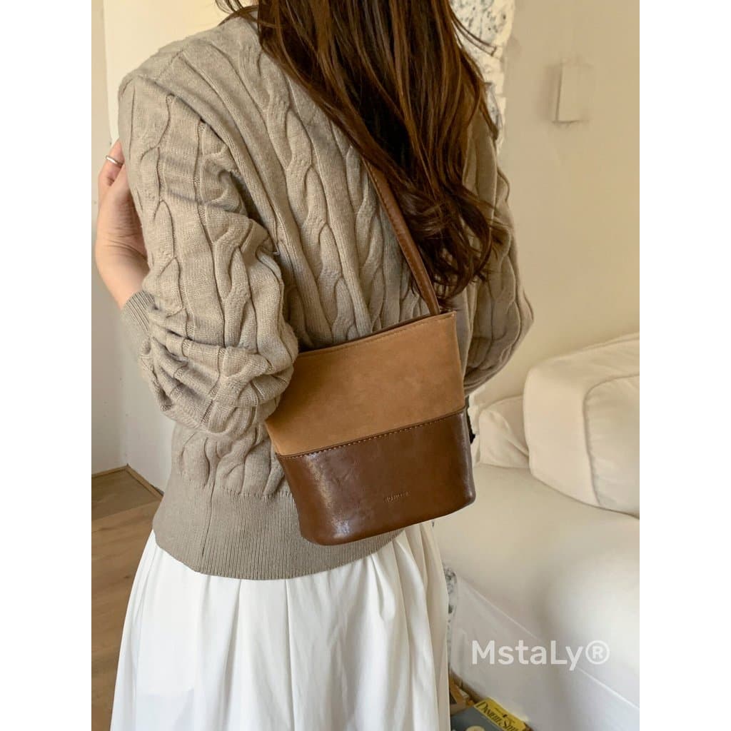 bolsa feminina bolsa transversal feminino Nicho de alto valor moda costura balde saco feminino 2026 outono inverno novo