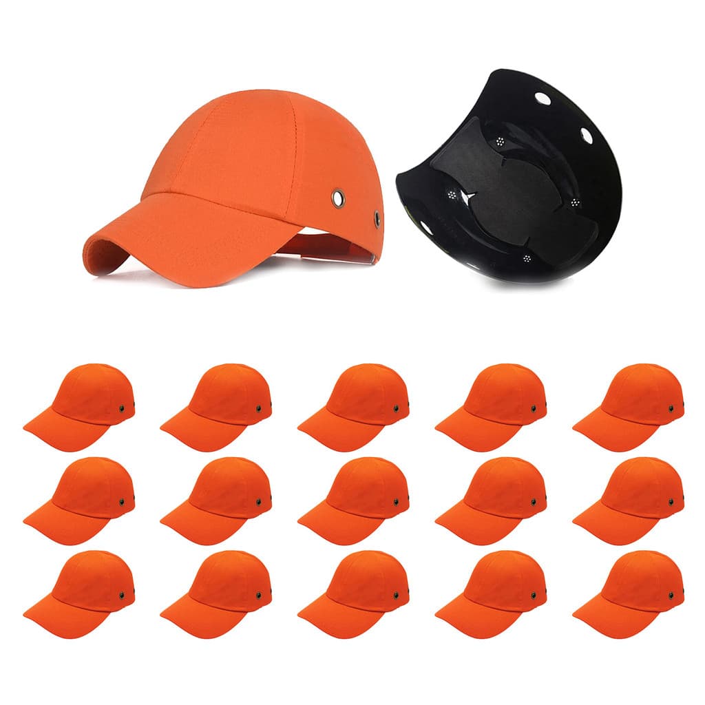 Bone com Capacete EPI Kit 15 Uni Obra Seguranca Construcao Reparo Casquete Oficina Trabalho Resistente Protecao