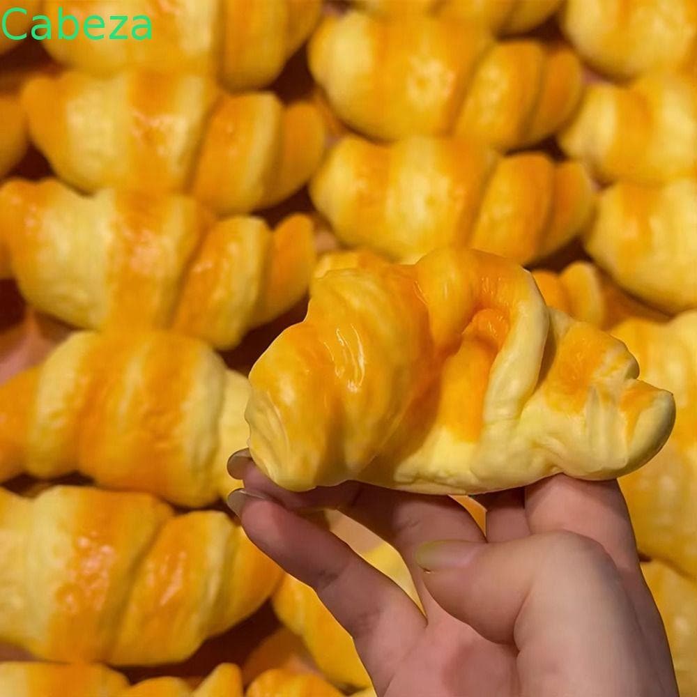 CABEZA1 Bola De Inquietação Sensorial , Brinquedo Mole De Croissant De Pitada Pegajosa De Recuperação Lenta E Grosso De
