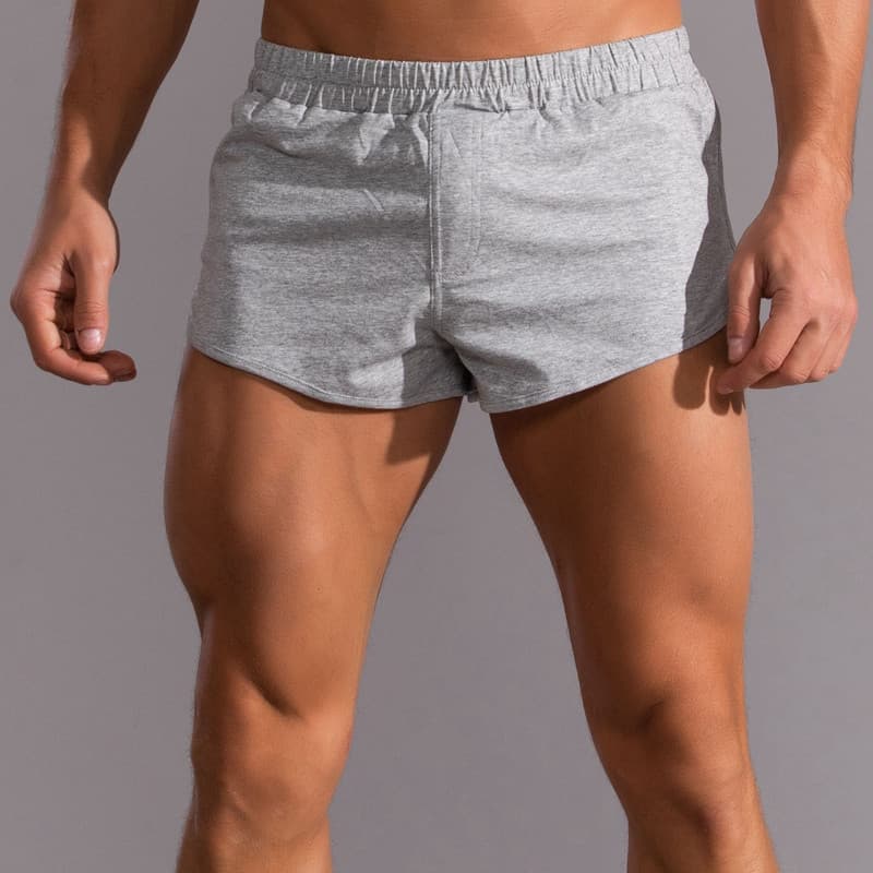 Calças de três pontos de algodão puro masculino esportes casuais calças de pijama casa Shorts masculino na moda absorven