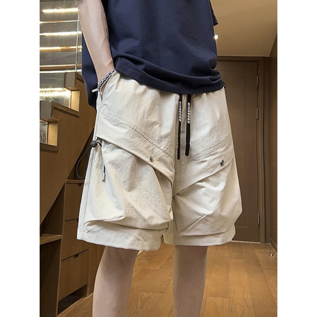 Cleanfit macacão Shorts masculino verão street Wear High street grande bolso calças americanas Casual cinco pontos calça
