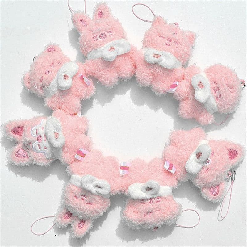 Stray Kids Skzoo Rosa Mini Chaveiros Brinquedo De Pelúcia Coreano FM Elix HyunJin Jisung Saco Plushies Pingente Fãs Pres