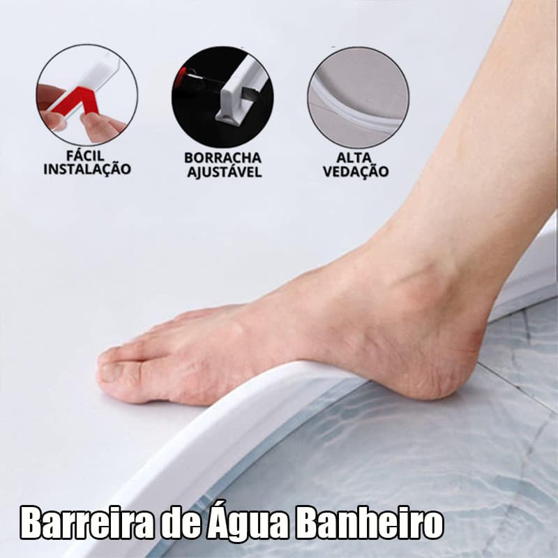 Barreira De Água Silicone Tamanho 1,5/3m Barragem Impermeável Para Box Banheiro E Pia De Cozinha
