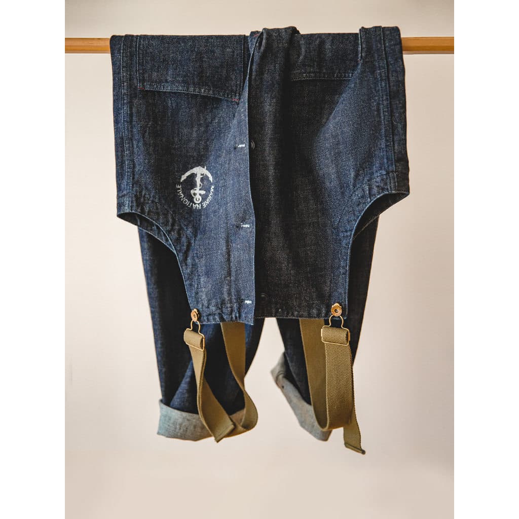 Macacão moderno novo Retro americano novo estilo Deck macacão verão lavado Denim Jeans retos na moda masculina