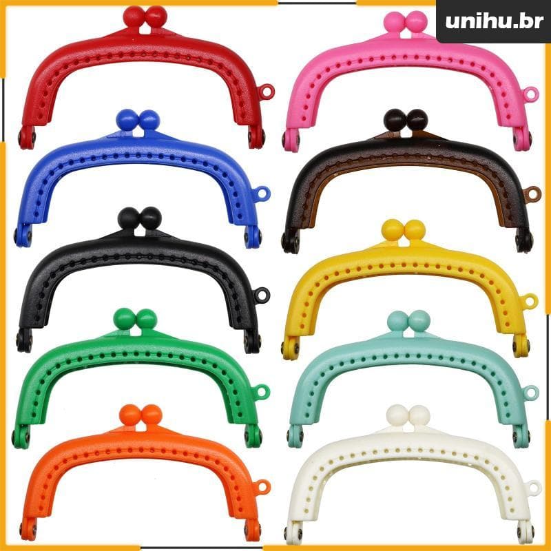 [Unihu] 10x Bolsa Kiss Fecho Bloqueio DIY Artesanato Carteira Arco Resina Quadro Fazendo