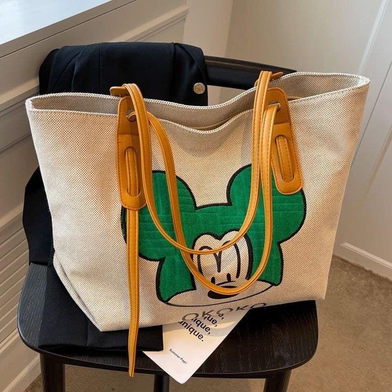 Bolsa grande feminina de grande capacidade, bolsa de ombro de lona 2025, suporte elegante e elegante de alta qualidade