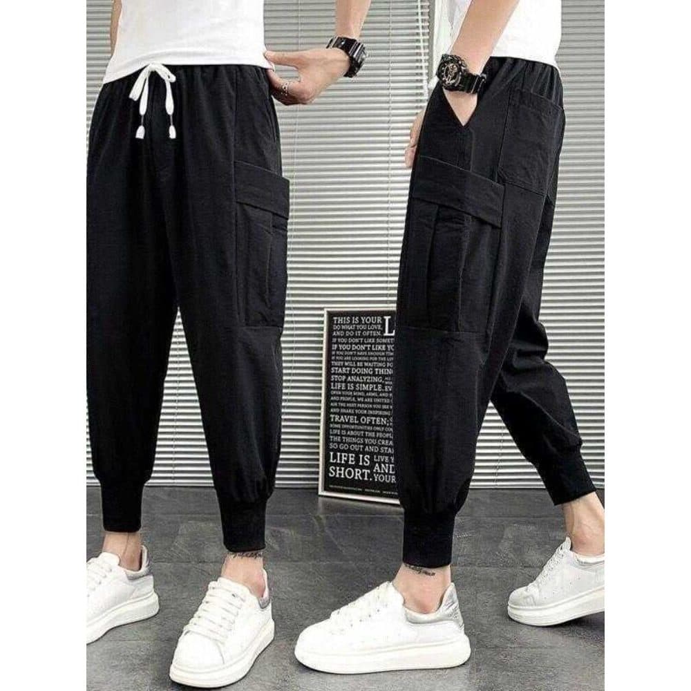 Novo estilo de Leggings de tornozelo calças esportivas masculinas verão versão coreana magro ajuste tornozelo compriment