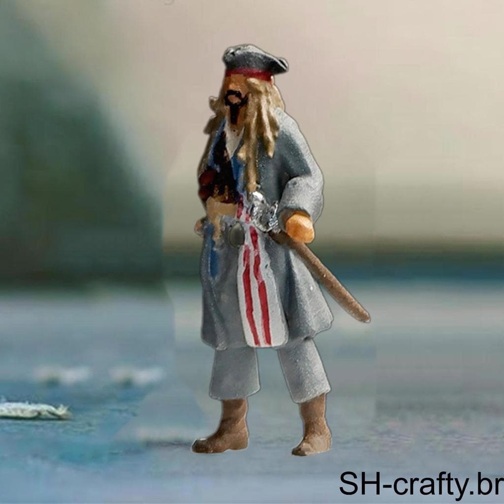 Estatuetas Em Miniatura 1/64 Figuras De Ação Pirata É Cerca De 8 Cm De Altura Adequadas Para Exibição De Brinquedos Educ