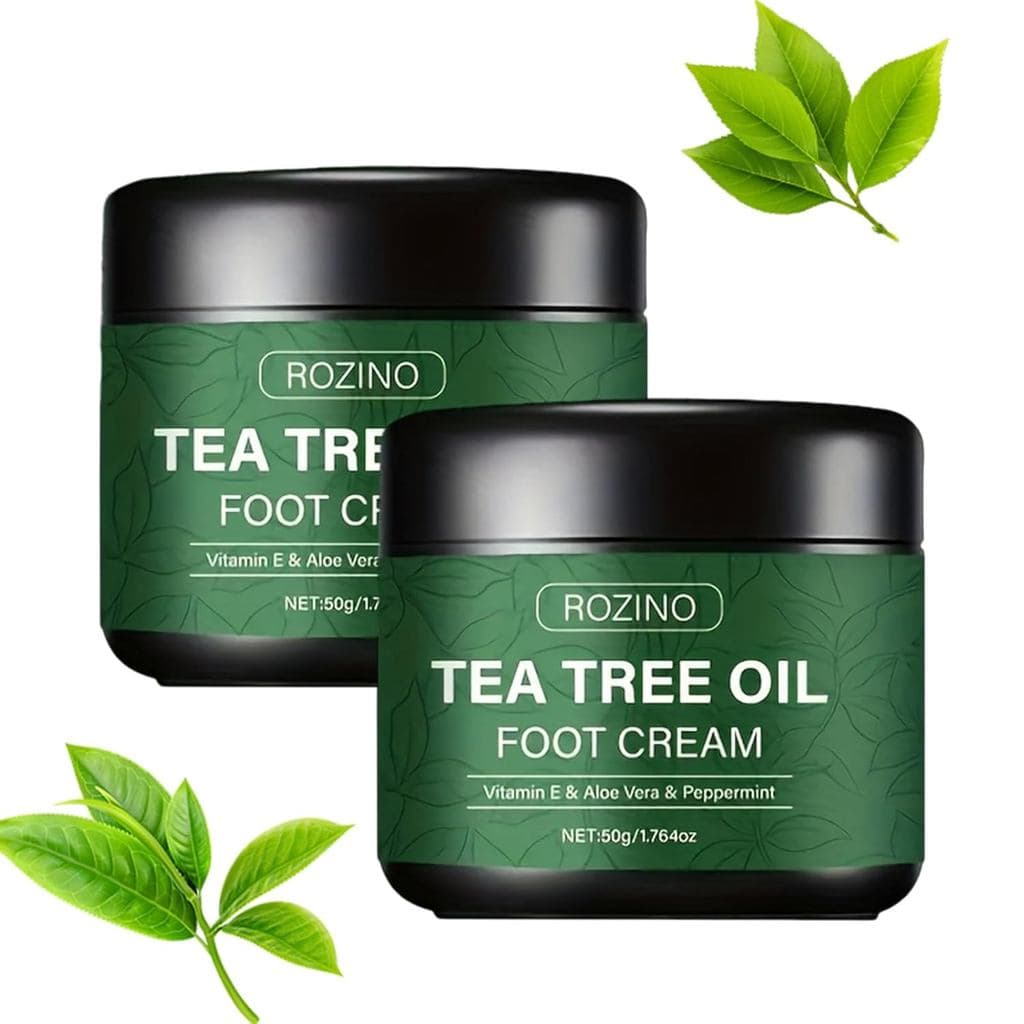 Pacote com 2 para os Pés com Óleo de Tea Tree para Calcanhares Rachados e Calosidades - Bálsamo Hidratante Intensi