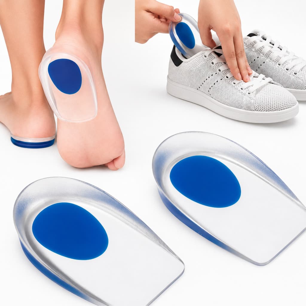 Kit 2 Pares Calcanheira de Silicone Gel Macia para Sapatos, Conforto e Proteção dos Pés