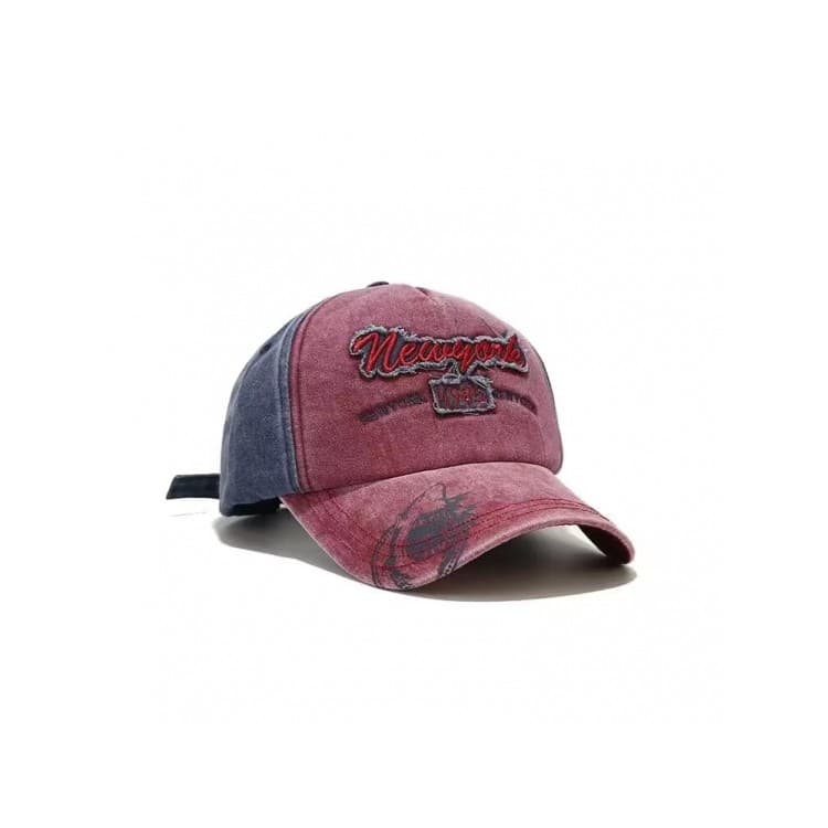Novo estilo chapéu de Cowboy chapéu masculino lavado angustiado bordado língua pico moda ao ar livre único beisebol espo