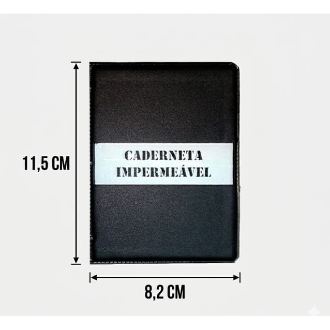 CADERNETA IMPERMEÁVEL CAPA DURA  10 FOLHAS - CÉRBERUS