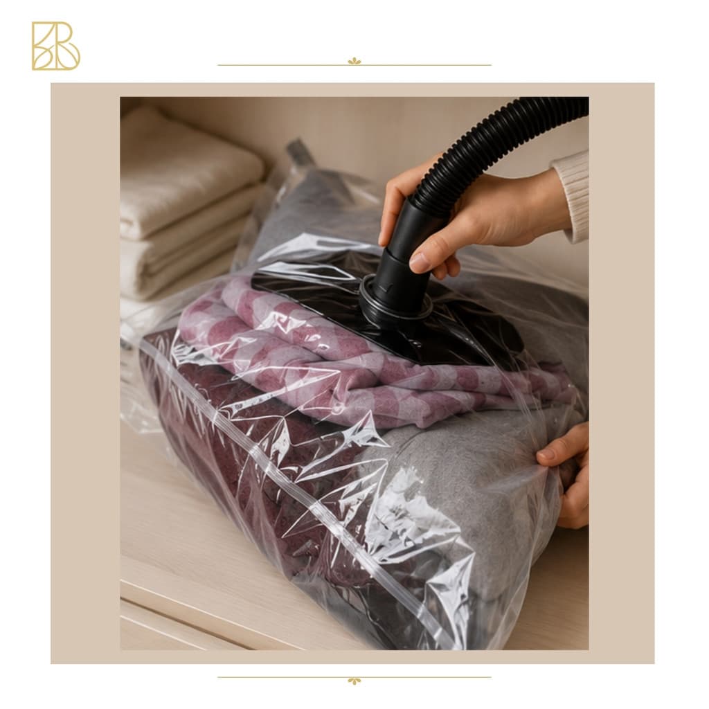 Saco a Vácuo Transparente Grande 70 x 110 cm | Organizador para Roupas, Edredons e Cobertores