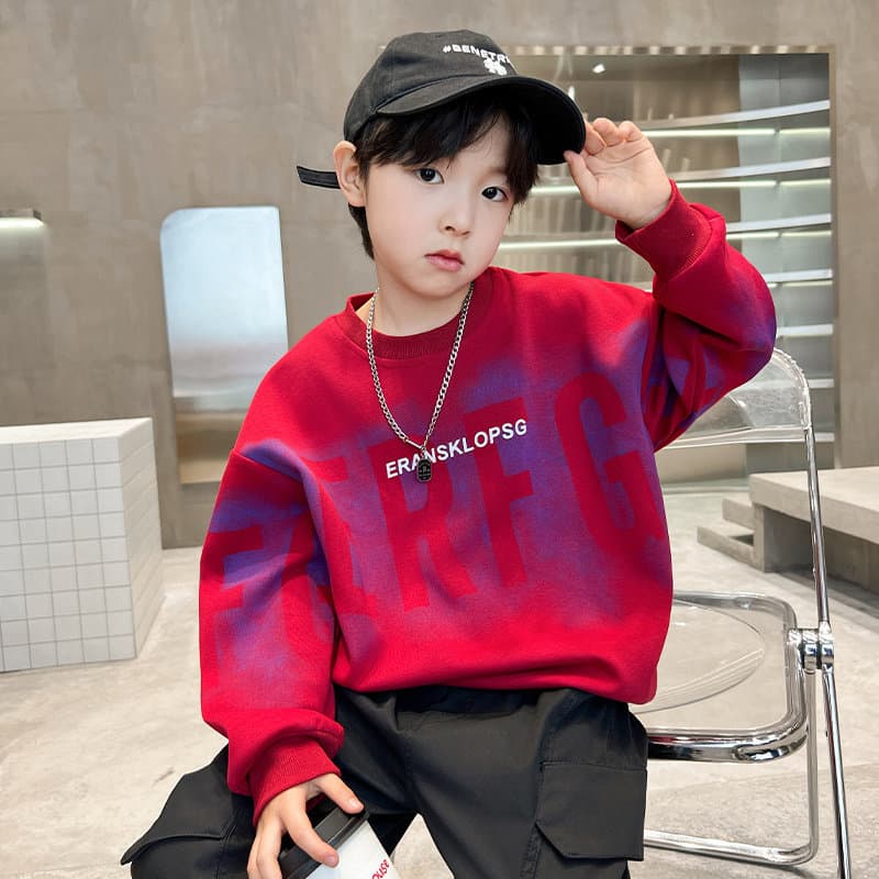 Moletom para meninos primavera outono inverno estilo 2026 novo estilo grande menino outono roupas de outono infantil for