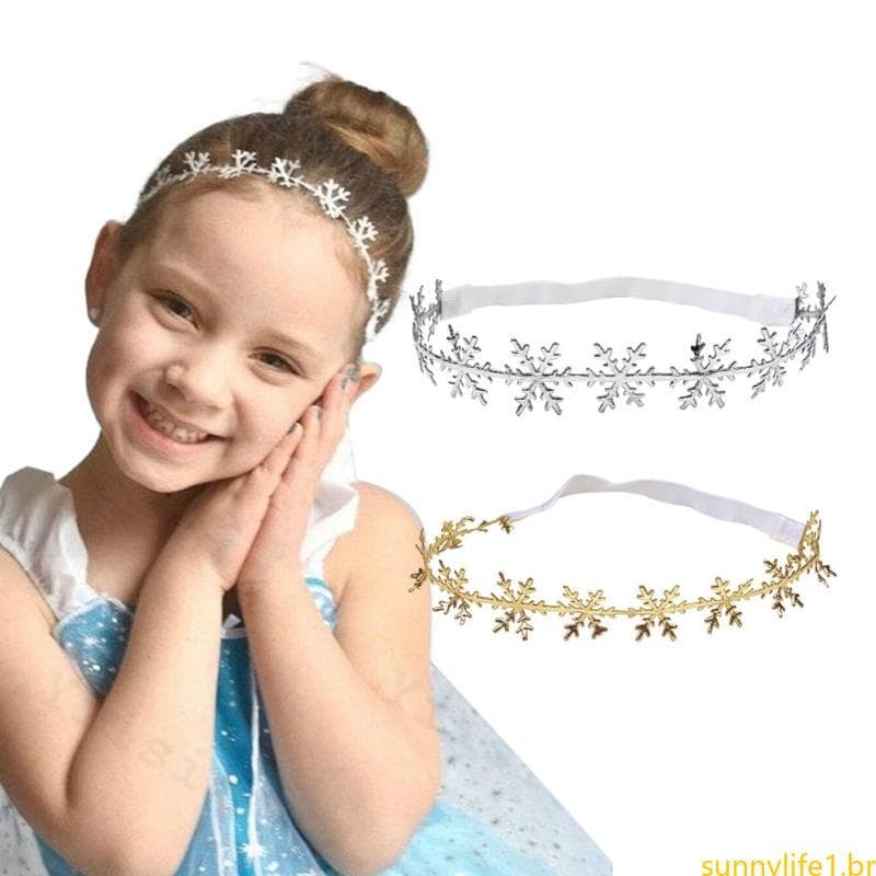 sun Faixas Cabelo Fofas Natal Elegantes Flocos Neve Elásticos Para Bebês Meninas