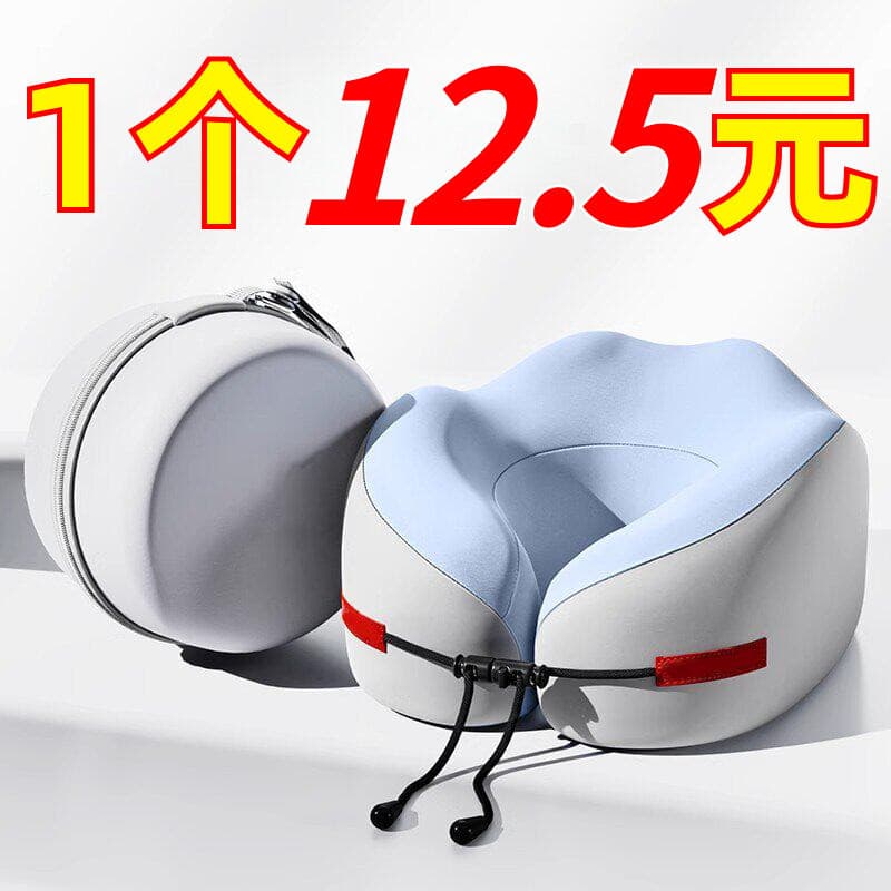 Travesseiro de pescoço para viagem, travesseiro Cervical portátil, avião, dormir, viagem, espuma de memória, travesseiro