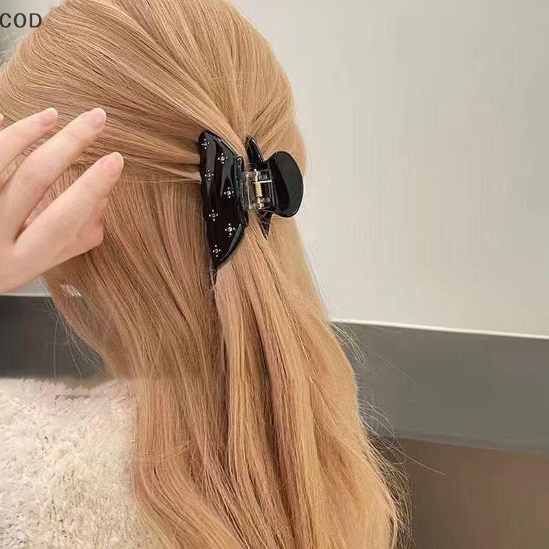 [YMC] Fahsion Simples Brilhante Zircão Garra De Cabelo Para Mulheres Francês Pequeno Rabo De Cavalo Grampo Elegante Temp