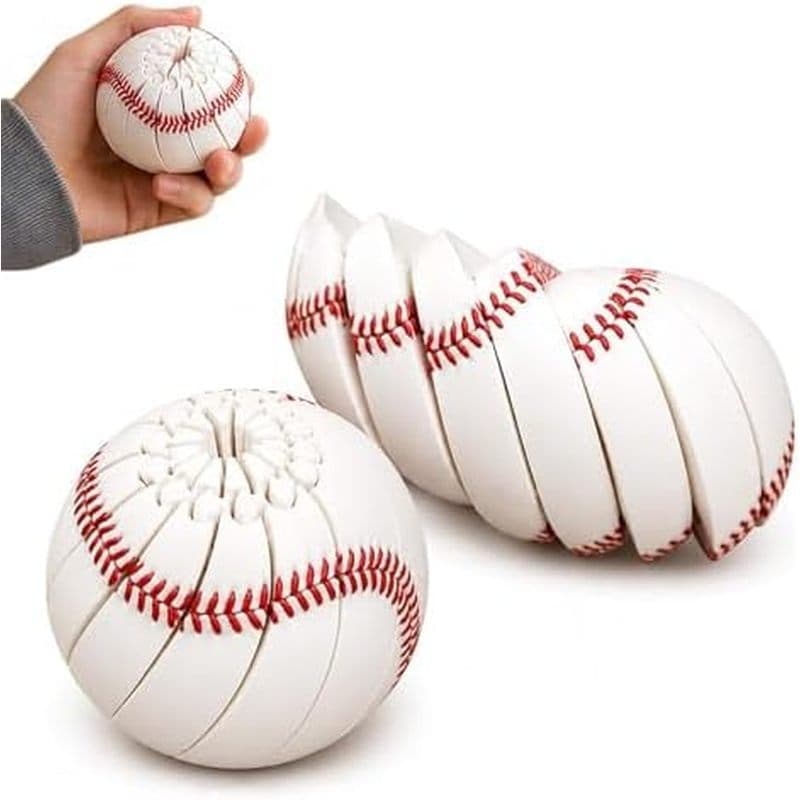 Brinquedo De Bola De Beisebol Fidget , Torção Impressa Em 3D E Giro Para Alívio Do Estresse , Quebra-Cabeça Sensorial Po