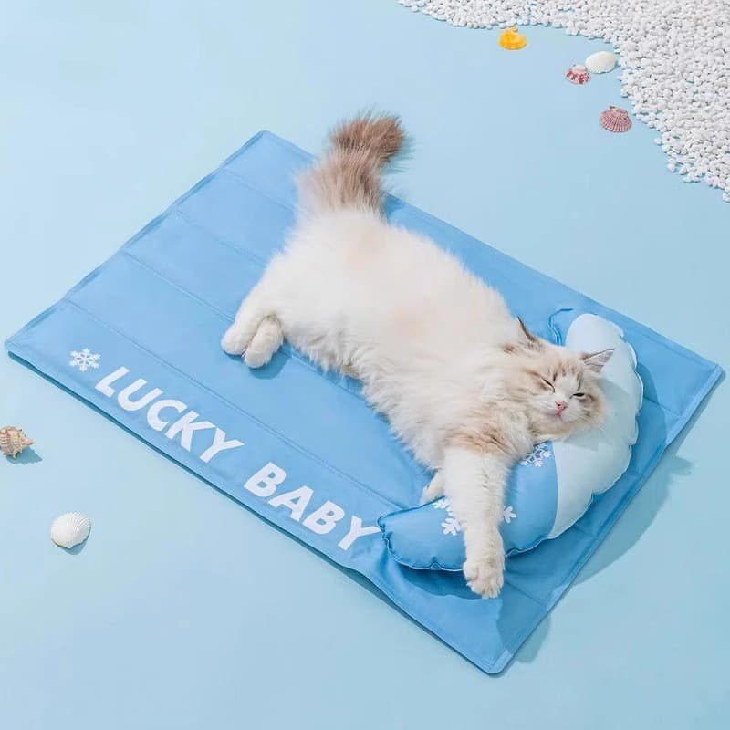 Verão gato meio travesseiro resfriamento fresco ninho de gelo cão verão prevenção de calor esteira ninho de gato ninho d