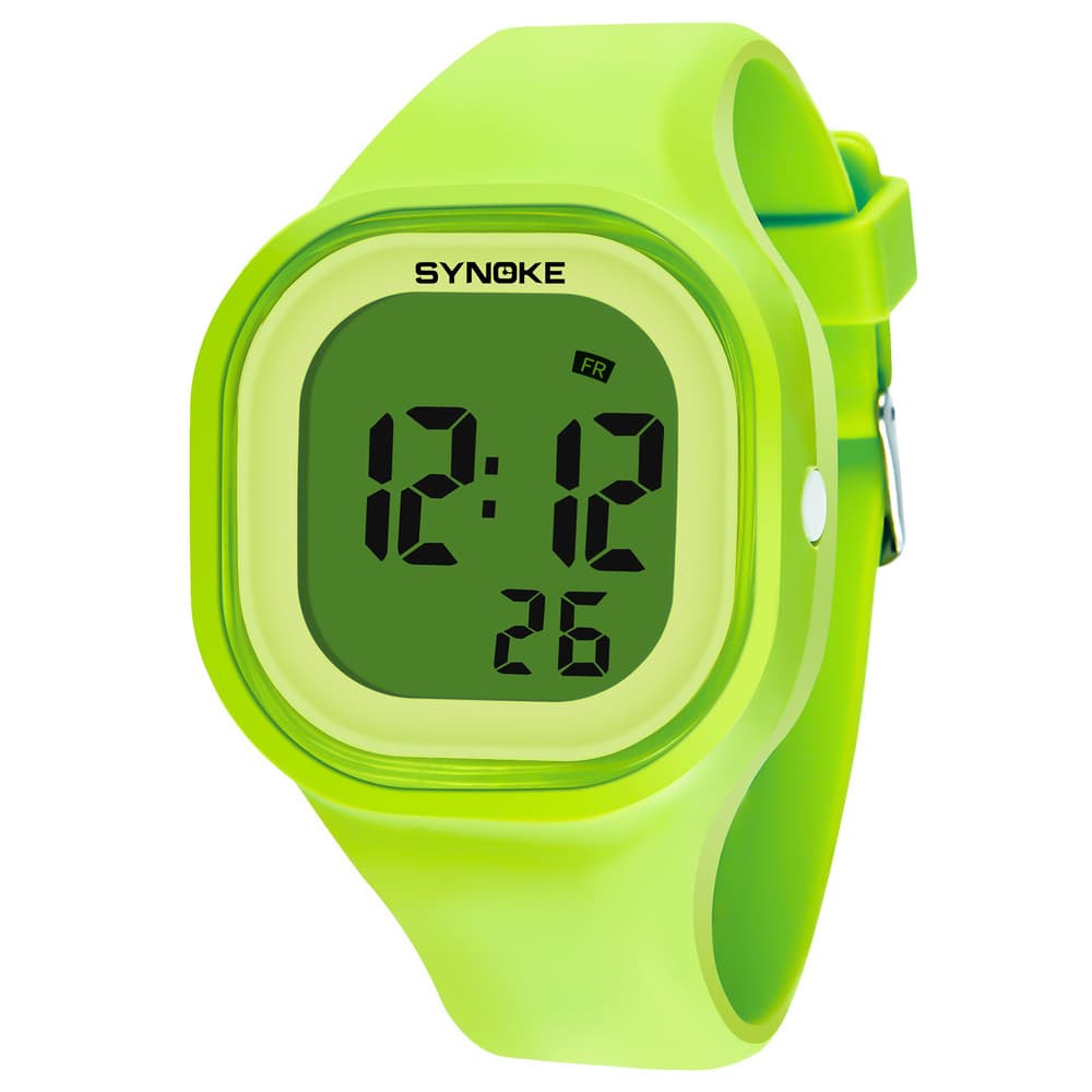 SYNOKE Jelly Versão Coreana Masculino Feminino Estudante Relógio Eletrônico Feminino À Prova D 'Água Colorido Luminoso S