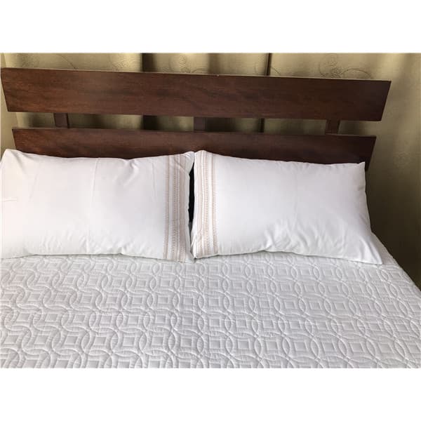 Comércio exterior pano de algodão branco bordado única fronha pares para venda 46X71CM