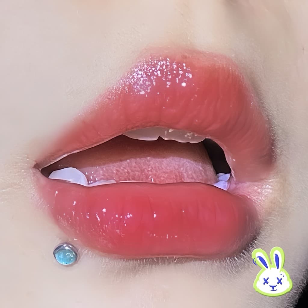piercing falso orelha piercing fake orelha piercing earring Doce coelho Piercing oleoso brilhante lábio studs/orelha oss