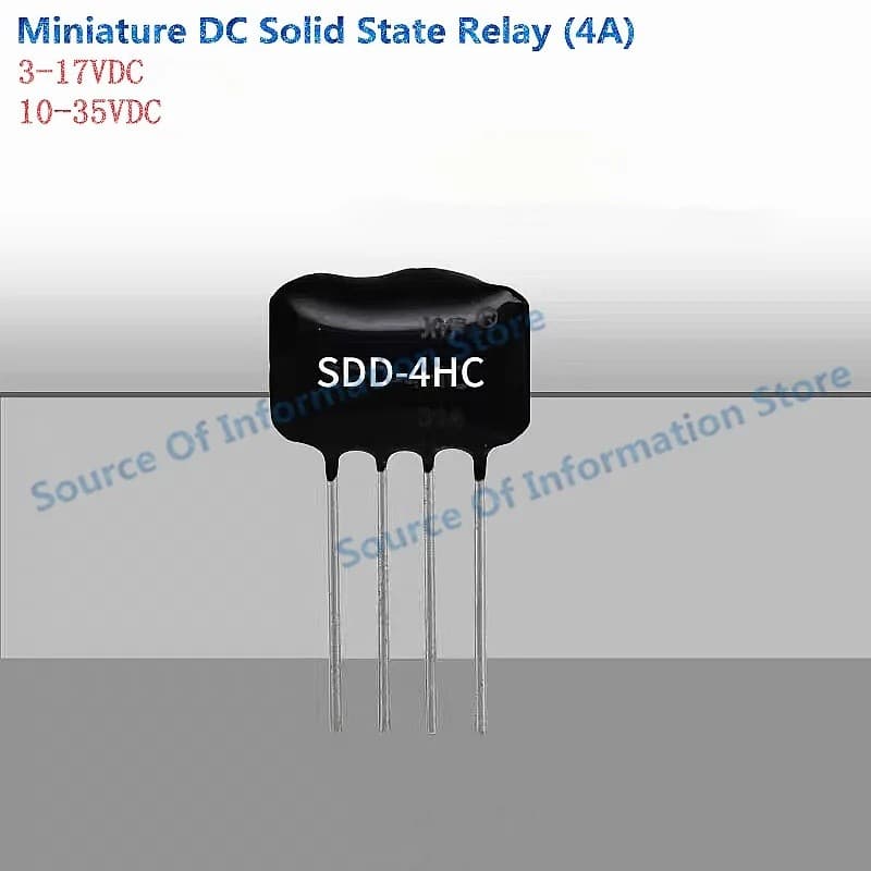 Relé De Estado Sólido DC Em Miniatura SDD-4HC 3-17VDC/10-35VDC 4A