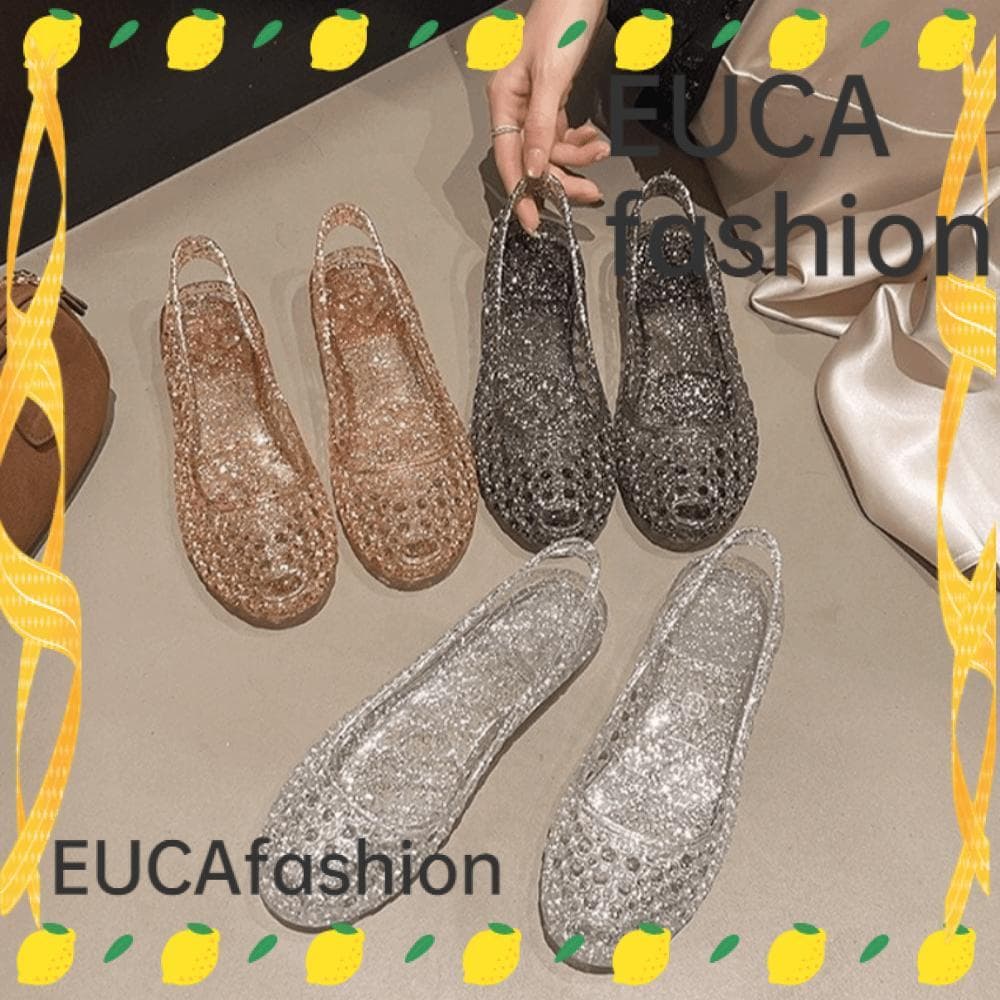 Calçado De Sandálias EUCAFASHION , Sapato Oco Respirável Com Boca De Peixe , Transparente Cristalino