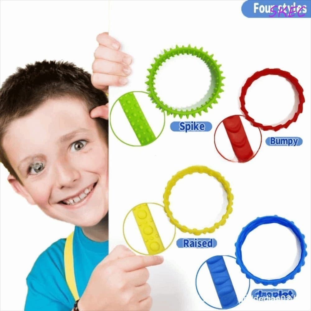 Brinquedos De Anel De Mão Sensorial SKEC , TPR Não Tóxicos De Design Flexível , Giratório
