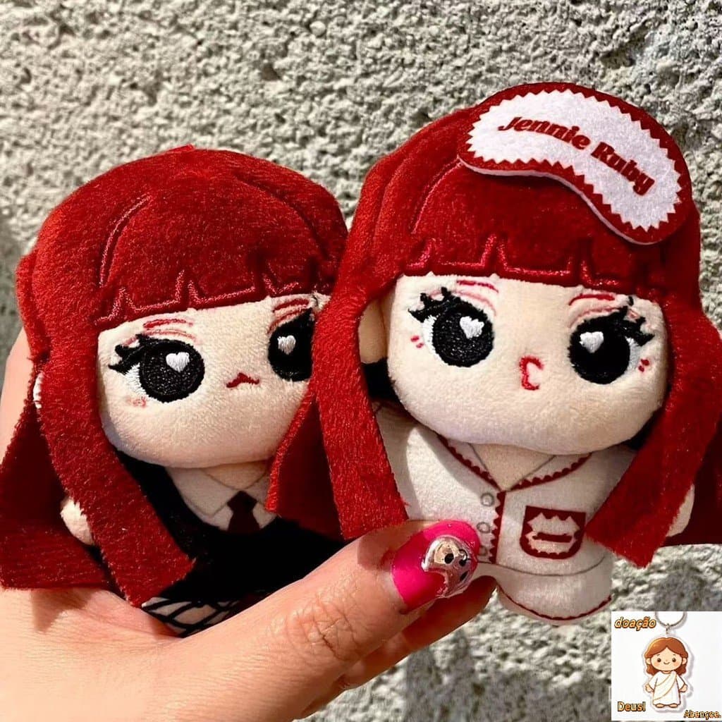 Kpop Idol Blackpink Jennie Solo 10 Cm Estrela Fofa Em Torno De Propriedade Chaveiro De Boneca De Algodão