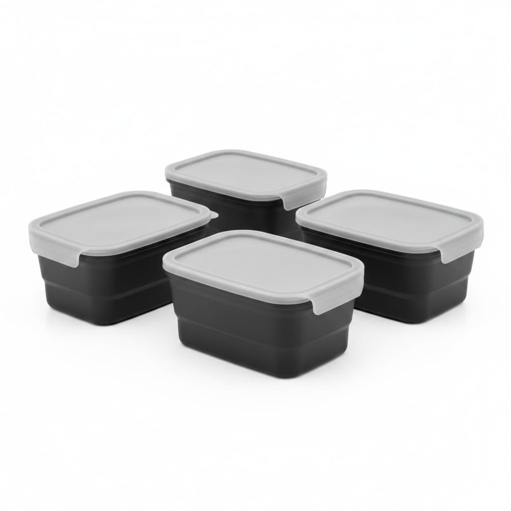Kit 3 Potes Herméticos 1L Multiuso Marmita Micro-ondas Freezer Cores Sortidas