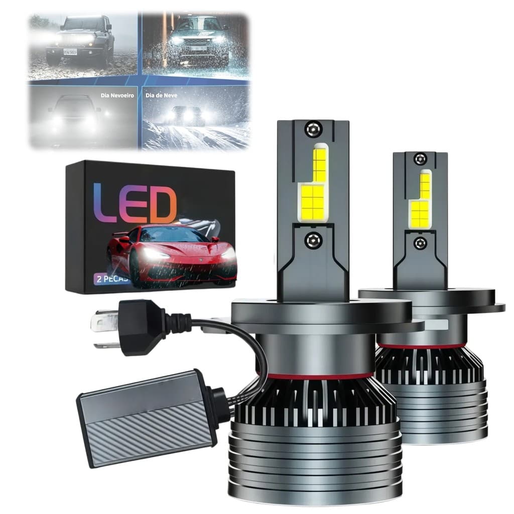 Kit LED H4 Par Ultra Led Lâmpada Super Led H4 Mini Projetor LED Kit Conversão H4 LED