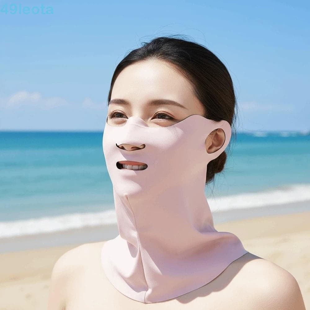 Máscara Protetora Solar De Pescoço LEOTA , Proteção Facial Fina De Nylon , De Guarda-Sol Leve E Respirável De Poliéster