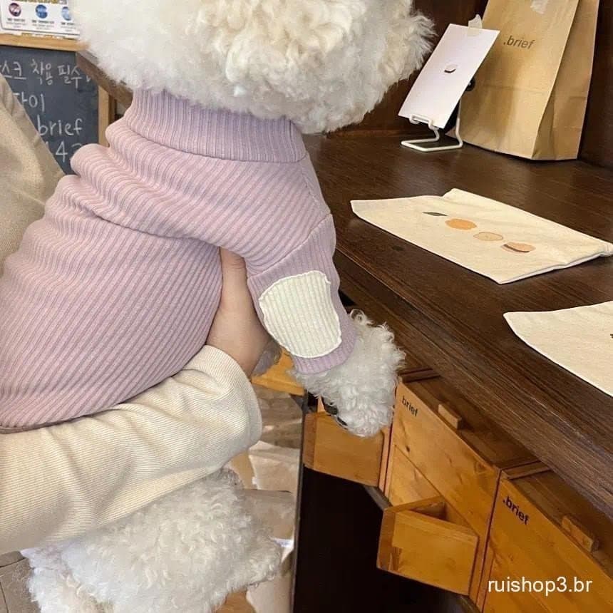 Camisa de Moda para Cães de Estimação, Roupas para Filhotes, Cor Sólida, Quente para o Inverno, Roupas de Duas Pernas pa