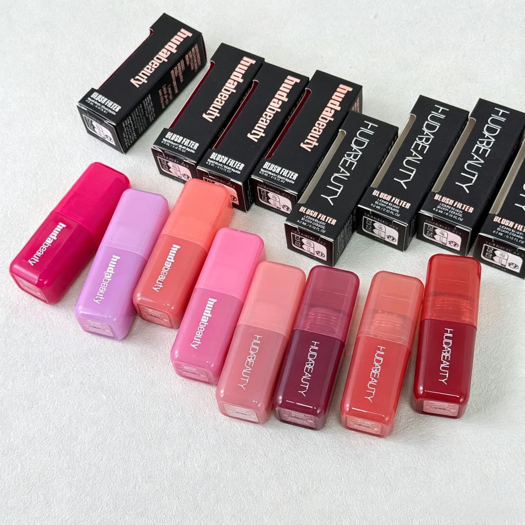 Huda Beauty Blush Filter Soft Glow Líquido Brilhante Lip Gloss Batom Algodão Doce Bubblegum Corretivo Cosméticos