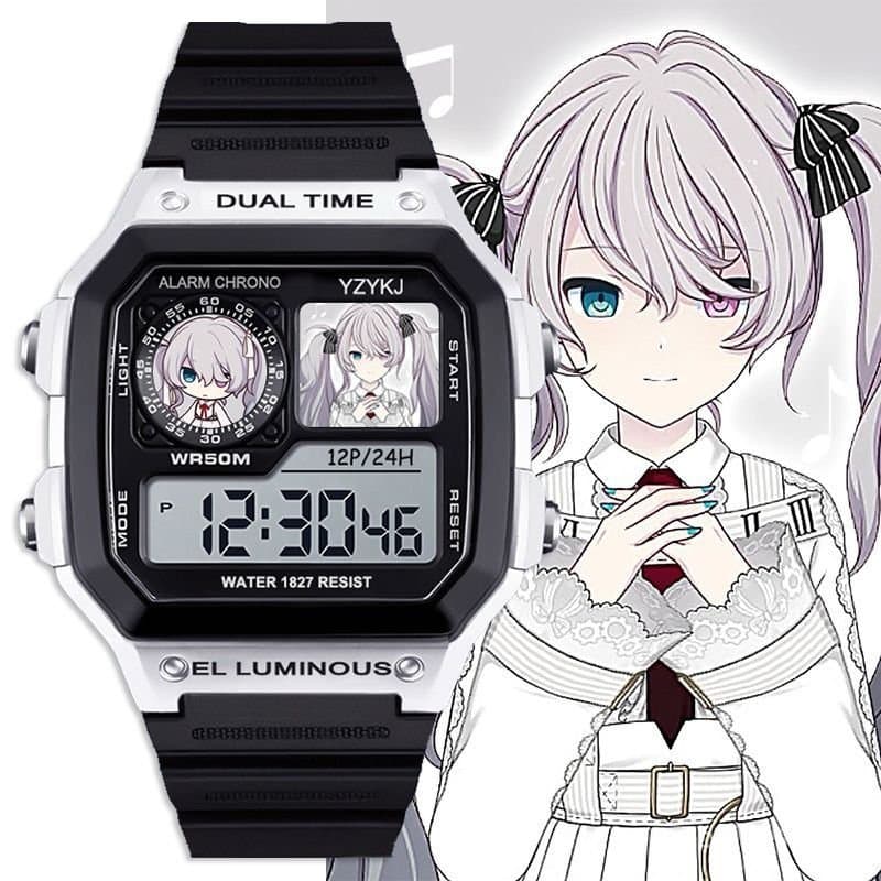Relógio de merchandising Popular World Project 25 Hour Oisaqizuo Hatsune, relógio eletrônico silencioso à prova d'água,