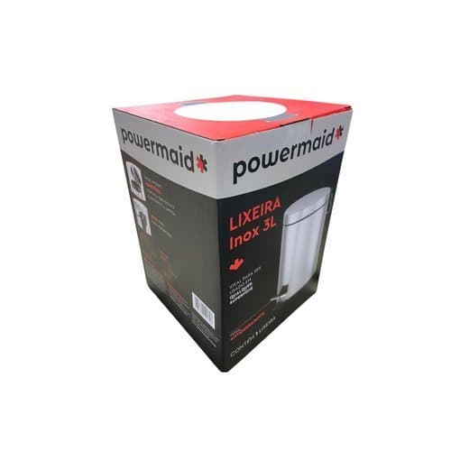 Lixeira Pedal Inox Capacidade 3 Litros Balde Interno Removivel Cozinha Banheiro