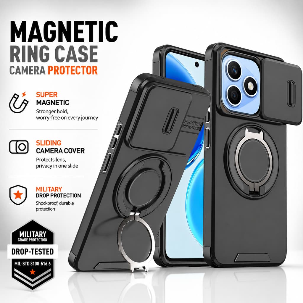 Capa Magnética à Prova de Choque Militar para Honor X9D X9C X9B X9A X9c Smart X8D X7C X6D X6C X6B X6A X5c Plus Compatíve
