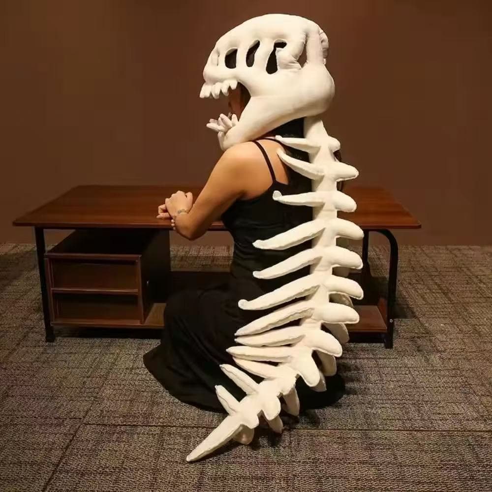 Dinossauro Esqueleto Bandana Traje De Pelúcia Tamanho Grande Macio Cosplay Fantasia Presente Para Crianças