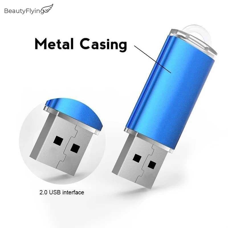 Unidade Flash USB 2.0 De 2 Gb-Bastão De Memória De Metal De Alta Velocidade Para Telefones , Computadores , TVs