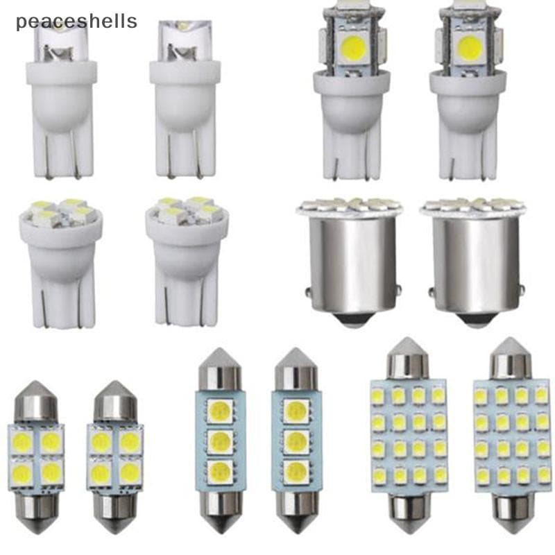 14 Pcs Carro LED Interior Paage Para T10 36mm Dome Kit De Luzes De Placa De Licença