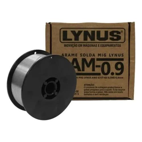 Arame Solda Mig Sem Gás Lynus 0.8mm E71T-11 Uso Externo Tubular Fluxo Interno Galvanizado Aço 1kg Solda