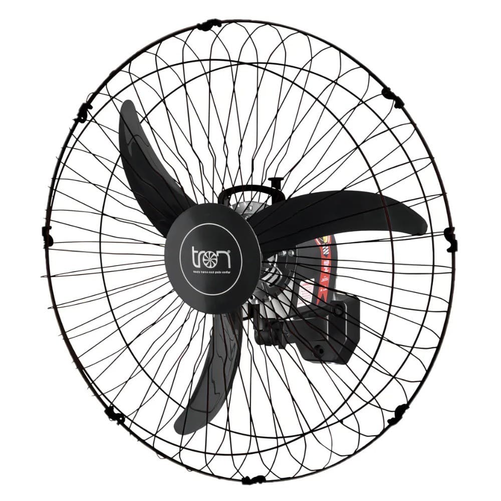 Ventilador De Parede 60cm Oscilante Bivolt 140w Preto Plástico