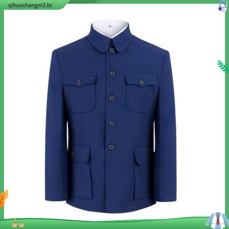 Verão estilo fino única camada de meia-idade idosos de meia-idade terno de montanha jaqueta masculina topo idosos jaquet