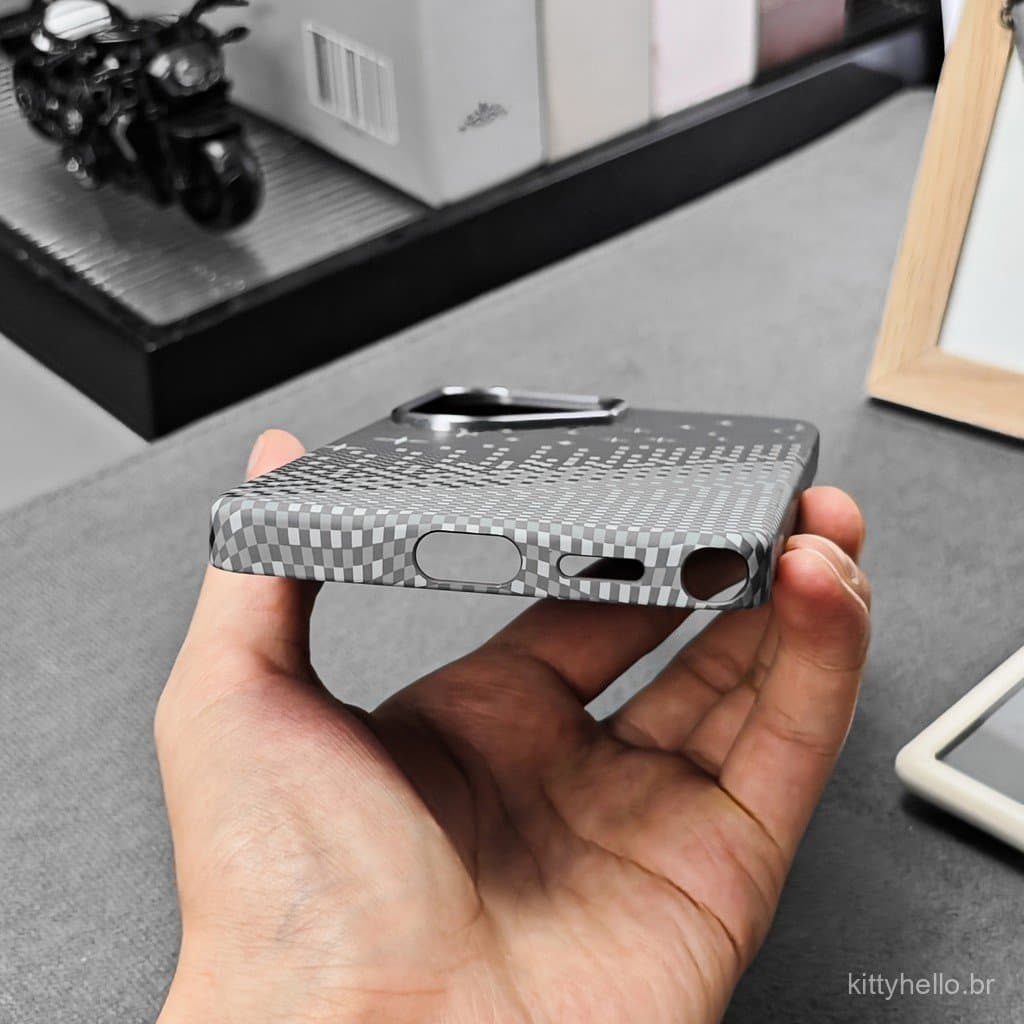 Capa adequada para o celular Samsung S26 Ultra com padrão trançado, proteção de lente completa em metal magnético anti-s